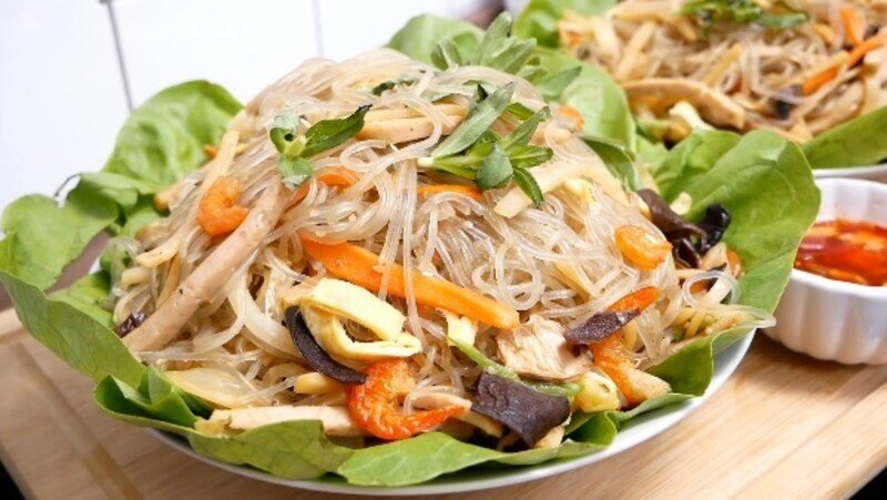 Các cách làm miến dong xào cực ngon không bị dính 2 Món miền xào lòng gà vô cùng hấp dẫn