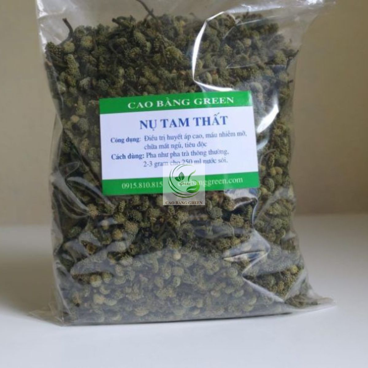 Sản phẩm nụ hoa tam thất của Cao Bằng Green.